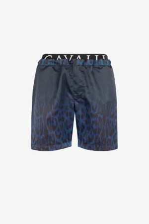 Short de bain à logo et imprimé jaguar