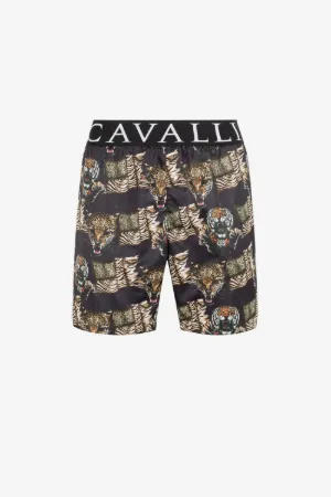 short de bain Felix à logo imprimé