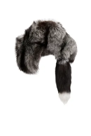 silver fur stole