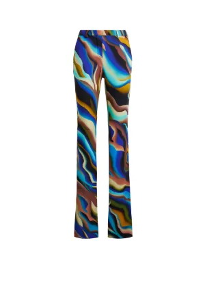 Sistine Chapel-Print Flared Trousers