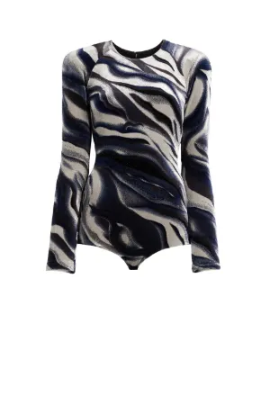 Sistine Chapel print velvet bodysuit