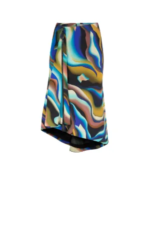 Sistine Chapel-Print Zip Skirt