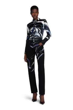 Sistine-Print Silk Shirt