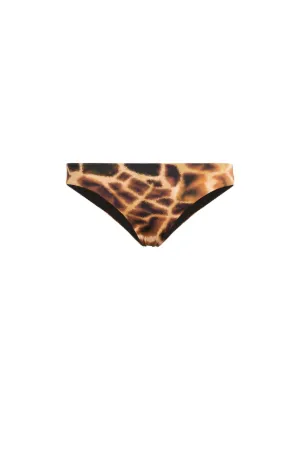 Slip bikini con stampa Giraffe Chine
