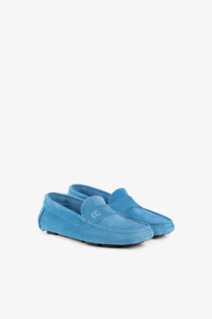 Slipper aus Wildleder mit Logo-Stickerei