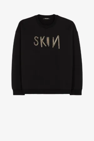 Slogan-Print Cotton Sweatshirt