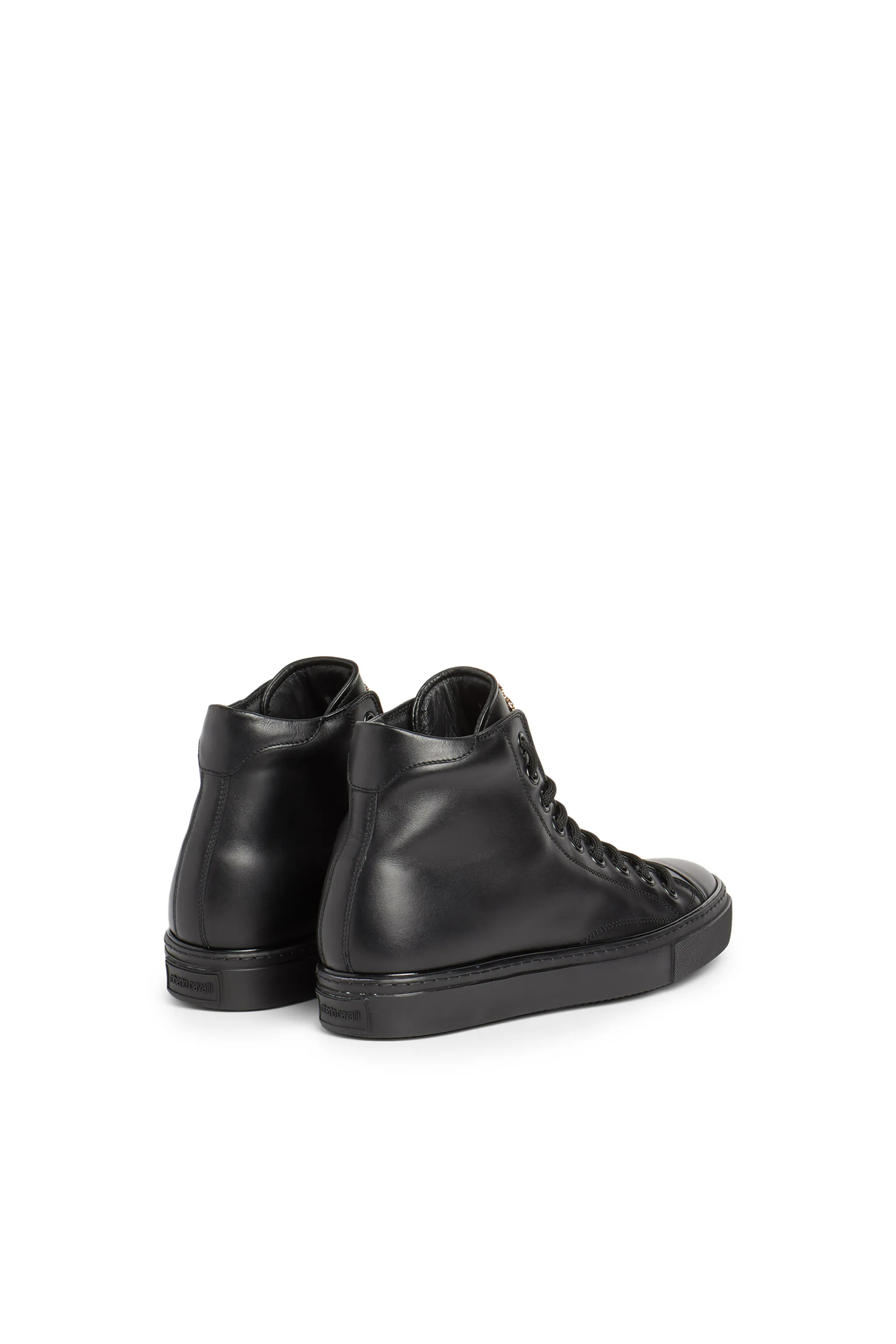 roberto cavalli logo high top sneakers
