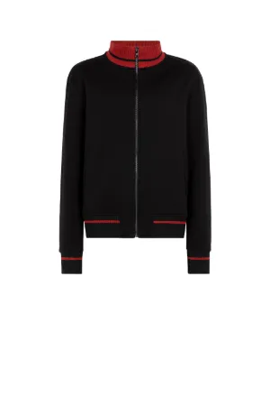 Snake Logo-Print Cotton Track Jacket