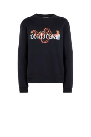 Snake Logo-Print Sweatshirt