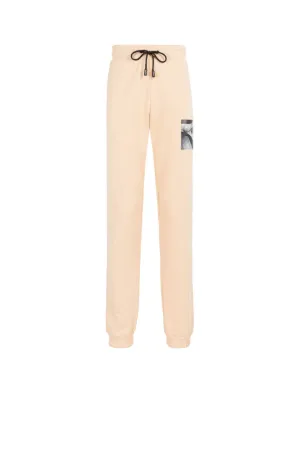 Snake-Print Cotton Sweatpants