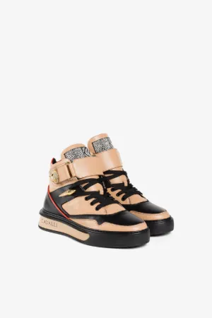 Sneakers alte con pantera gioiello