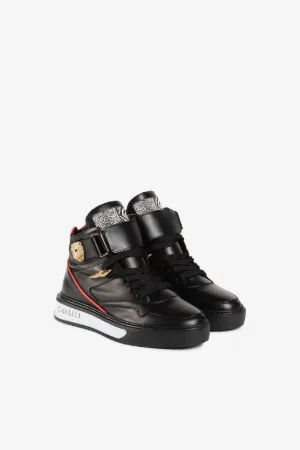 Sneakers alte con pantera gioiello