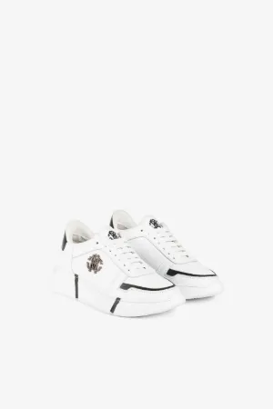 Sneakers con placca logo