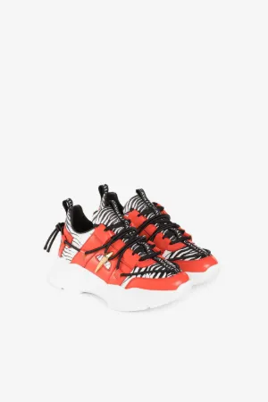 Sneakers oversize con stampa Zebra
