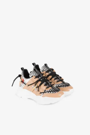 Sneakers oversize con stampa Zebra