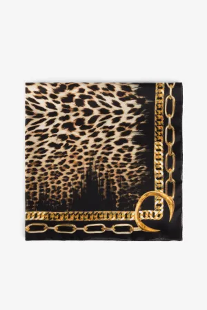 Stola in seta con stampa Jaguar