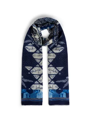 Stola in seta con stampa Oriental Patchwork
