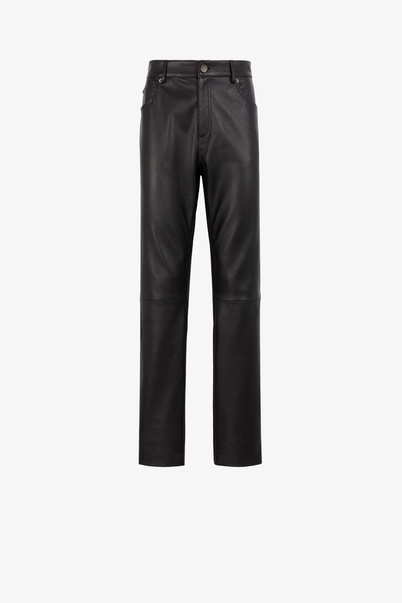 Straight-Leg Leather Trousers | Roberto 