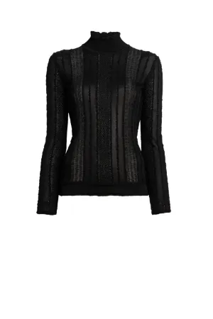 Striped Turtleneck Top