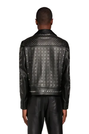 studded leather coat