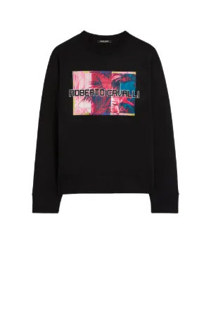 sudadera con aplique del logo