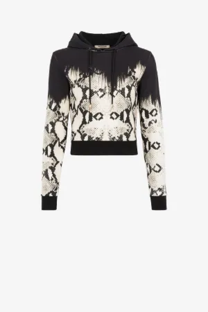 Sudadera de algodón con capucha y estampado Python