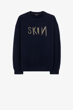 Sudadera de algodón con eslogan