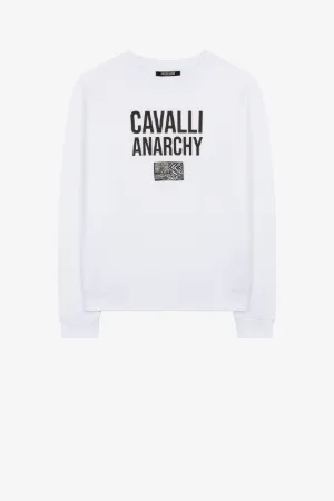 Sudadera de algodón con eslogan
