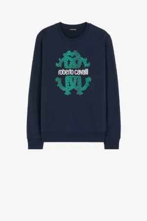Sudadera de algodón con estampado Monograma RC