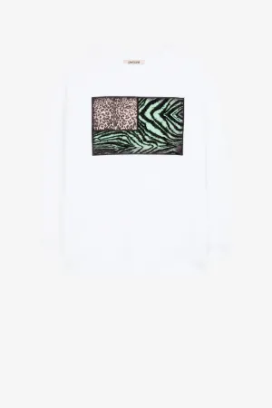 Sweat à appliqué Animalier Patchwork