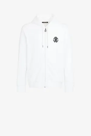 Sweat à capuche zippé à imprimé RC Monogram