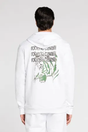 Sweat à capuche zippé à imprimé RC Monogram