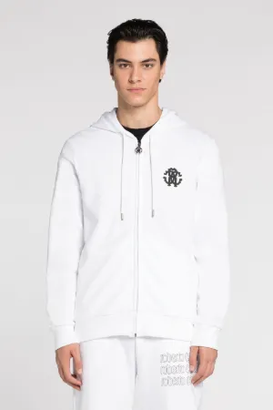 Sweat à capuche zippé à imprimé RC Monogram