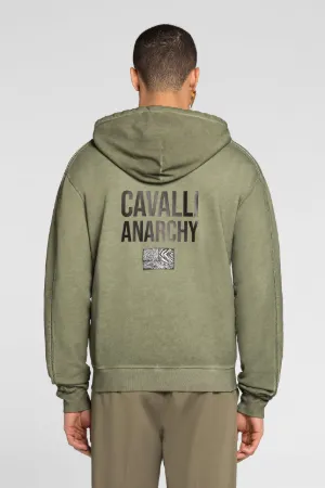 Sweat à capuche zippé à message imprimé
