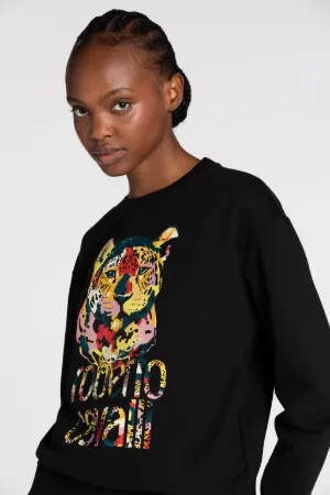 sweat à imprimé graphique