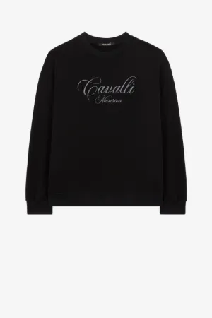 Sweat en coton à logo brodé