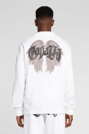 Sweat en coton à logo brodé