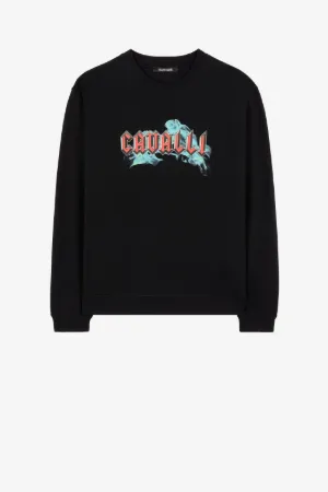 Sweat en coton à logo imprimé