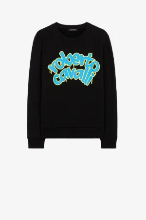 Sweatshirt aus Baumwolle mit Logoprint