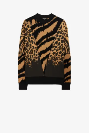 Sweatshirt mit Animalier-Print 