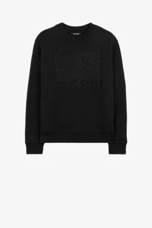 Sweatshirt mit animalischer Patchwork-Bestickung