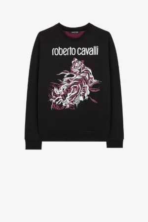 Sweatshirt mit Tiger-Print