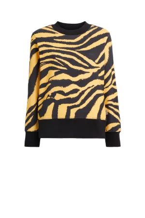 Sweatshirt mit Vintage Zebra Print