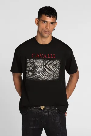 T-shirt à appliqué Animalier Patchwork