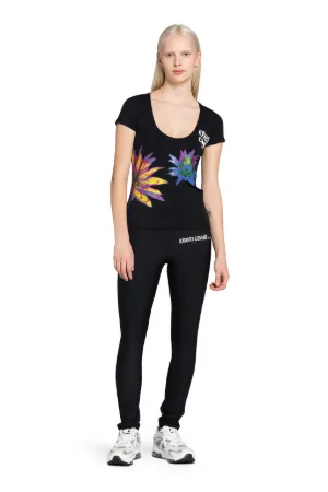 t-shirt à fleurs