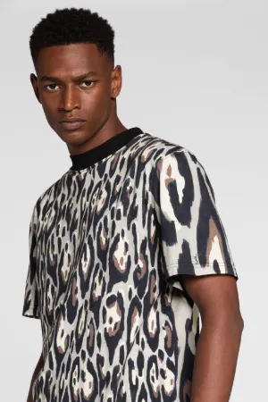 T-shirt à imprimé jaguar