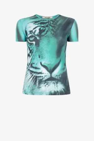 T-shirt à imprimé tigre