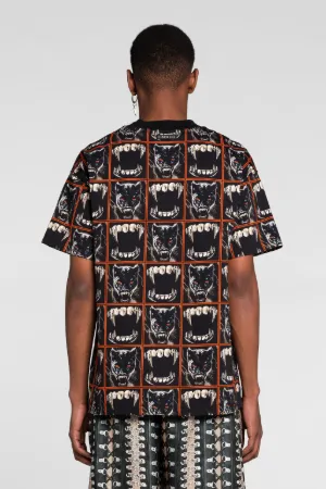 T-shirt à imprimés Teeth et panthères