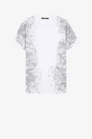 T-Shirt aus Baumwolle mit Farbeffekt