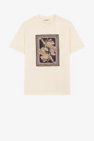 T-Shirt aus Baumwolle mit Jaguar-Print